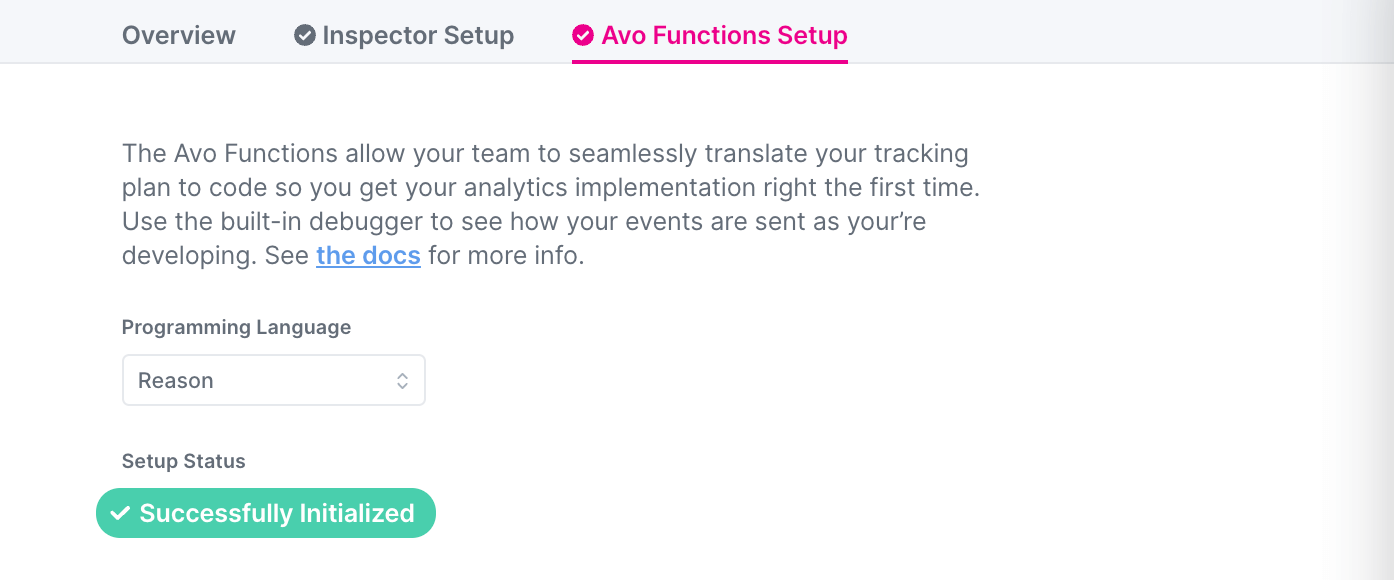 Avo functions successfully initialized